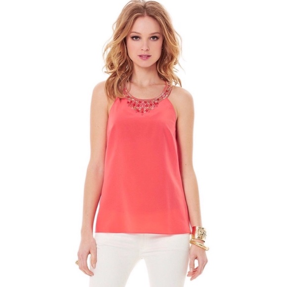 Lilly Pulitzer Beaded Silk Corsica Blouse - Picture 2 of 10